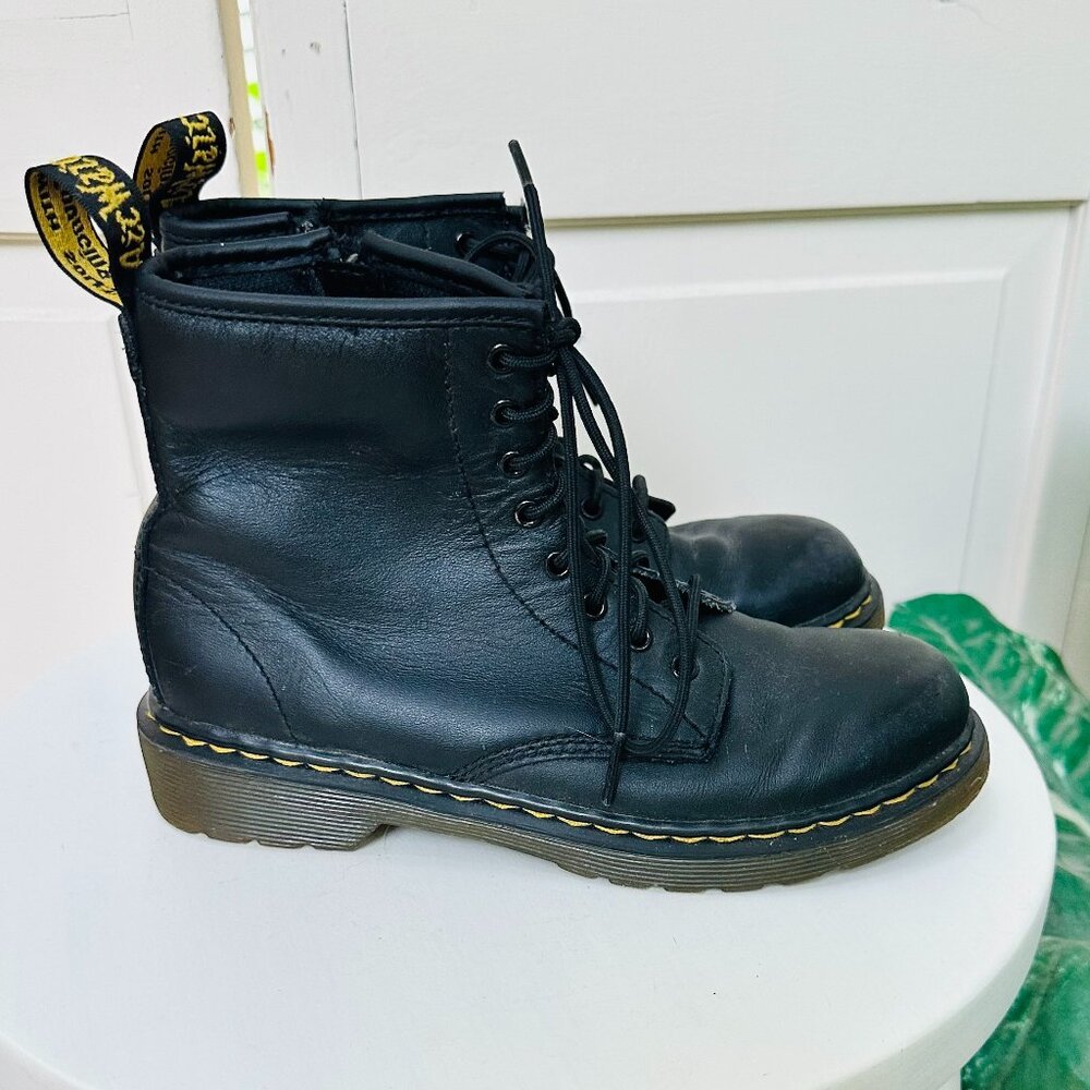 Dr Martens Black Boots Children's 1460 J Size 3 Lace-up Unisex Boots Doc Martens